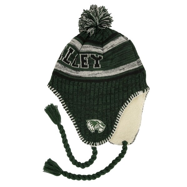 Dark green, earflap beanie, sherpa